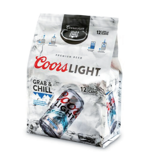 MOLSON COORS - 由BEMIS公司印制的可容納12個罐裝的包裝袋，由于擴(kuò)展使用柔性包裝的應(yīng)用范圍，以及印刷、貨架影響力獲得了2019年最高成就金獎，以及來自美國軟包裝協(xié)會的一個與耐用度有關(guān)的銀獎。（圖片由FPA提供提供）